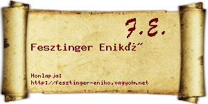 Fesztinger Enikő névjegykártya